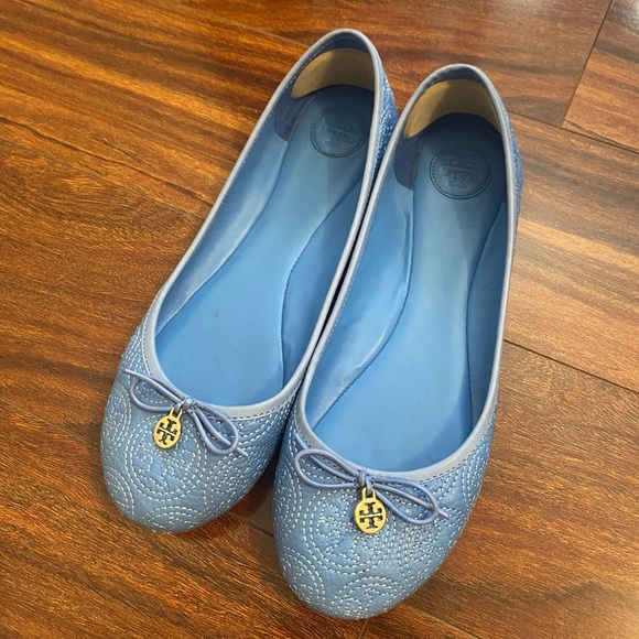 Tory Burch Embroidered Ballet Flats Size 11 - Picture 2 of 4